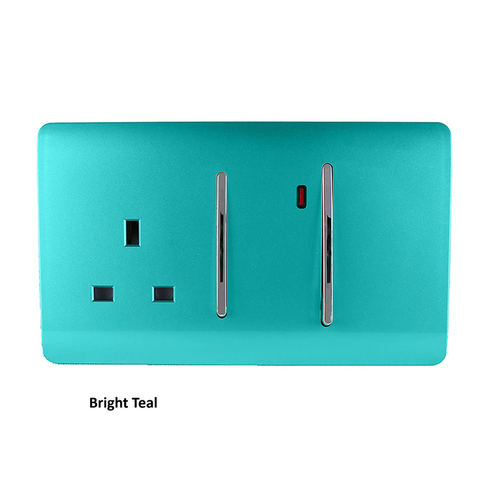 Cooker Control Panel: Double Pole Switch with Socket & Neon