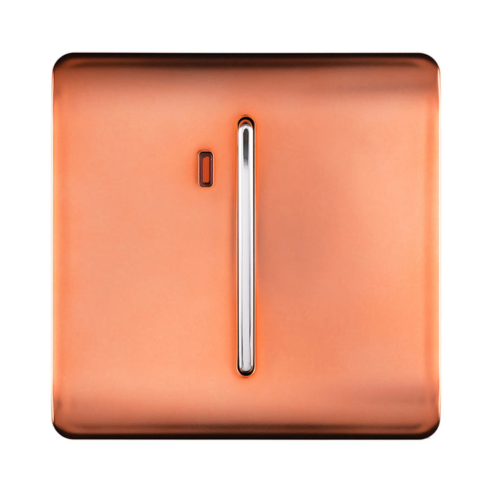 45A Double Pole Switch With Neon : 1 Gang