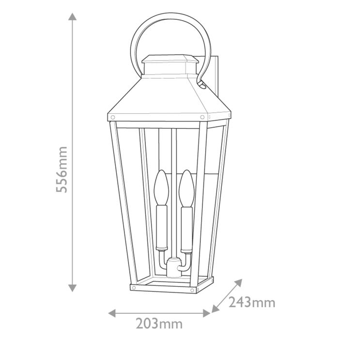 Cowbell 2 Light Wall Light