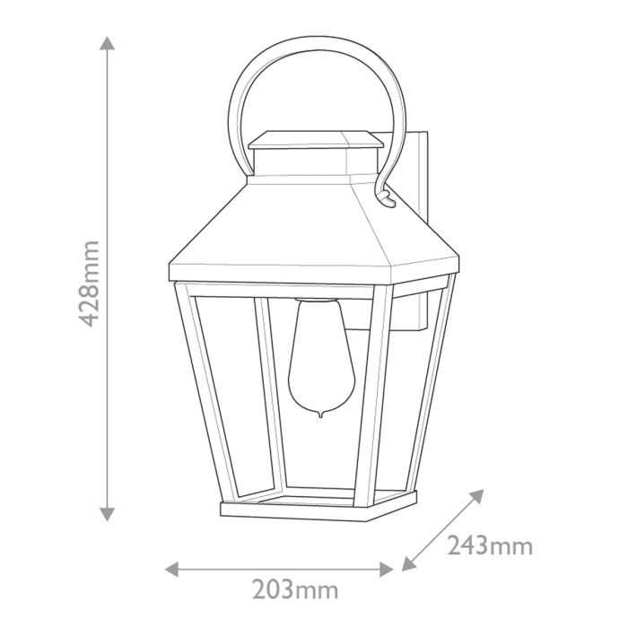 Cowbell 1 Light Wall Light