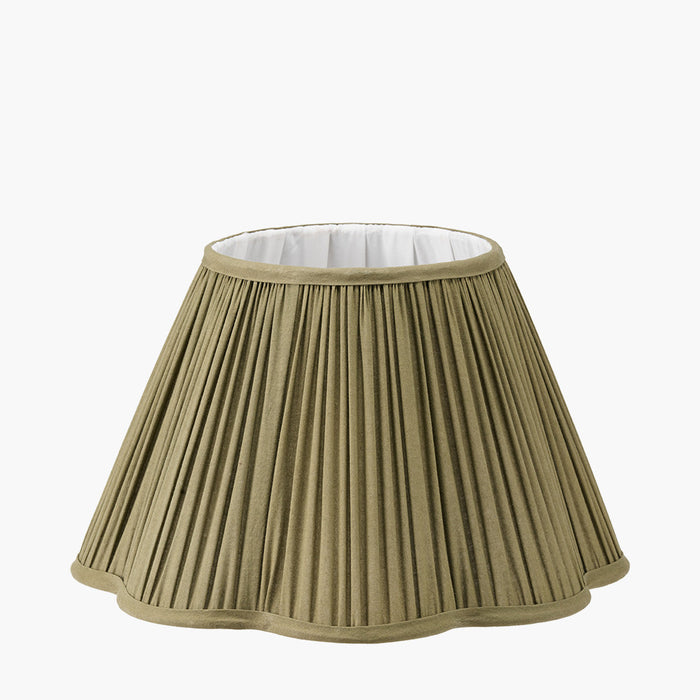 Abigail Green Scalloped Tapered Shade