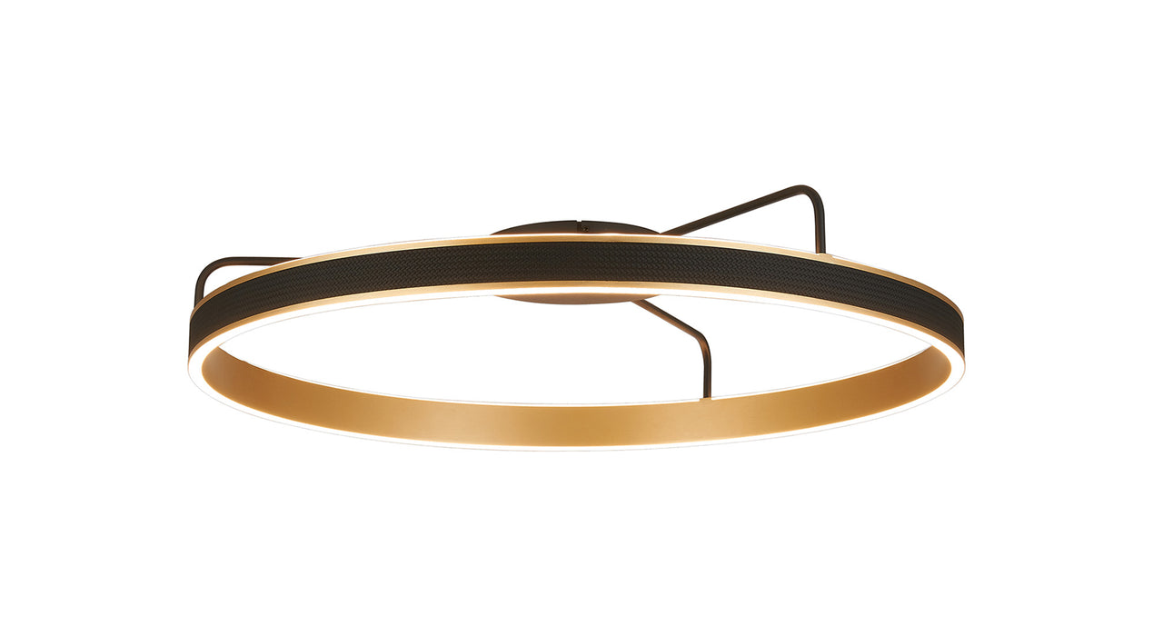 Aragorn Black & Gold LED Semi-Flush: 40cm / 60cm / 80cm