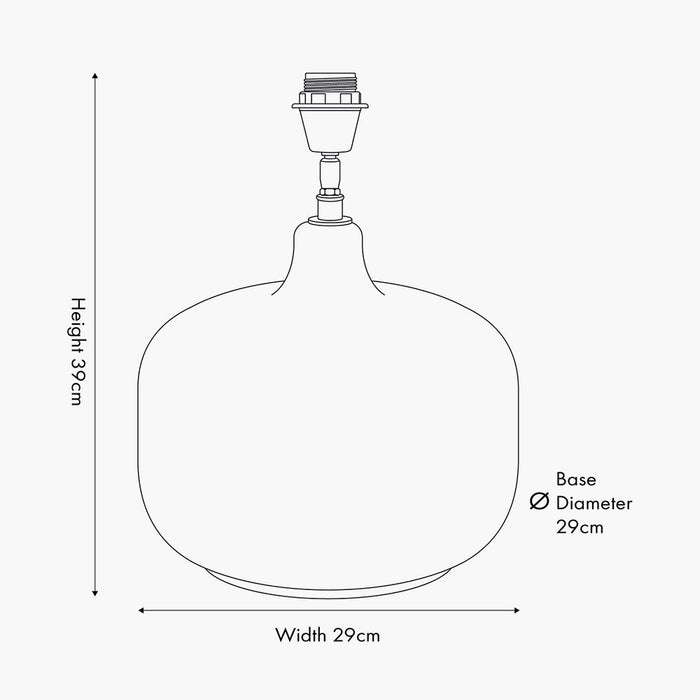 Trento Amber Table Lamp Base