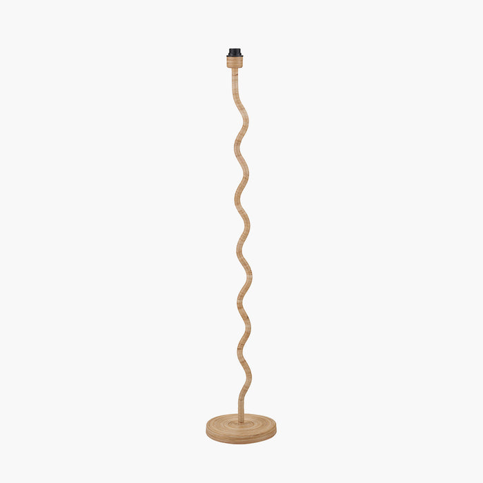 Milos Rattan Wave Floor Lamp Base