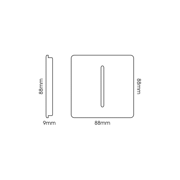 45A Double Pole Switch With Neon : 1 Gang
