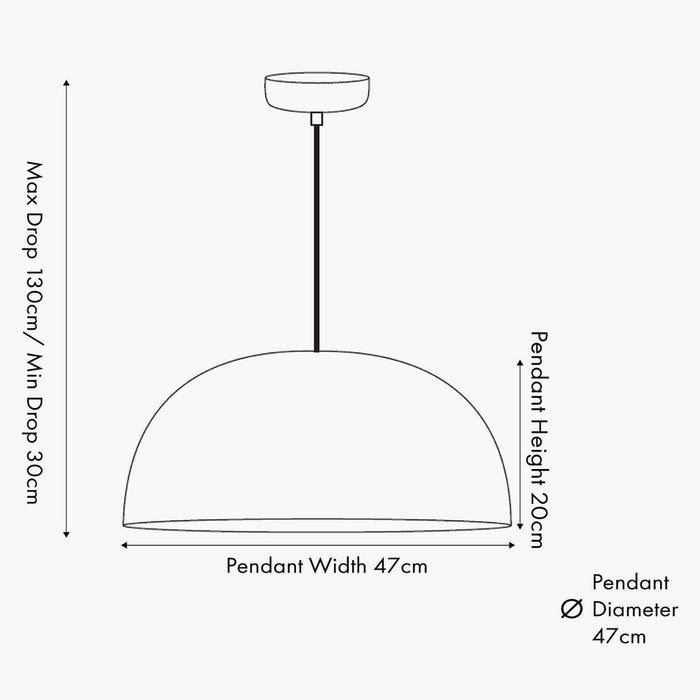 Canto Domed Metal Pendant