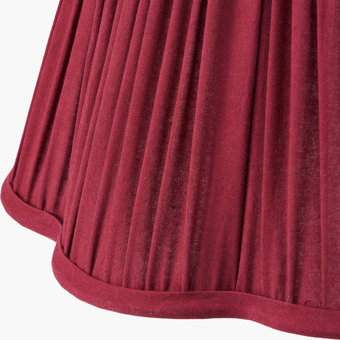 Abigail Red Scalloped Tapered Shade