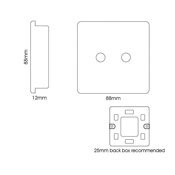 Satellite Socket F-Type 2 Gang