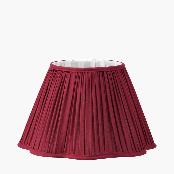 Abigail Red Scalloped Tapered Shade