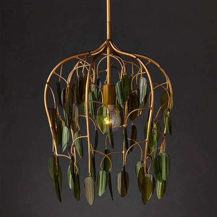 Calanis Green Glass Chandelier
