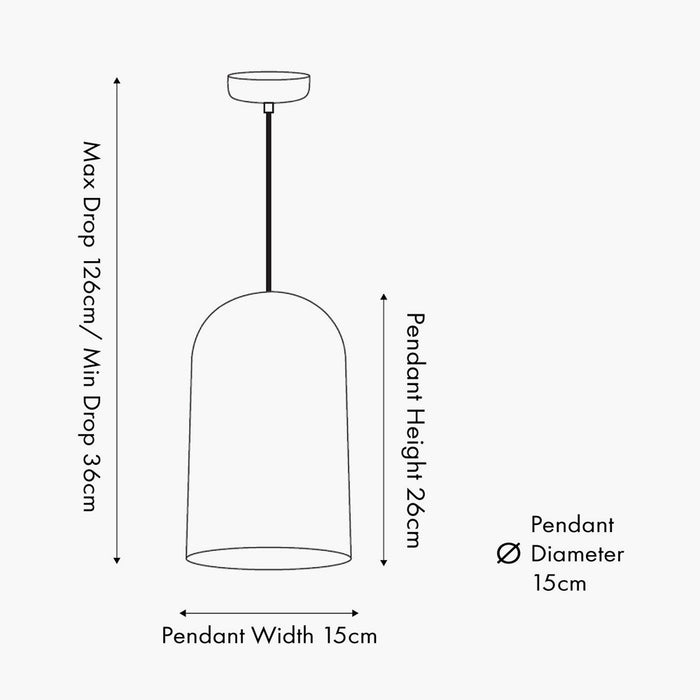 Canto Tall Domed Metal Pendant