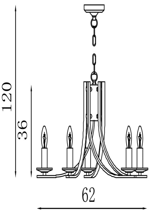 Lucca Gold 5 / 8 / 12 Arm Light Fitting