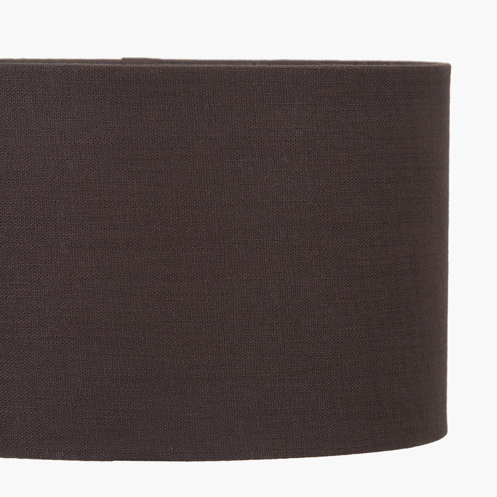 Rachel Bitter Chocolate Linen Drum Shade