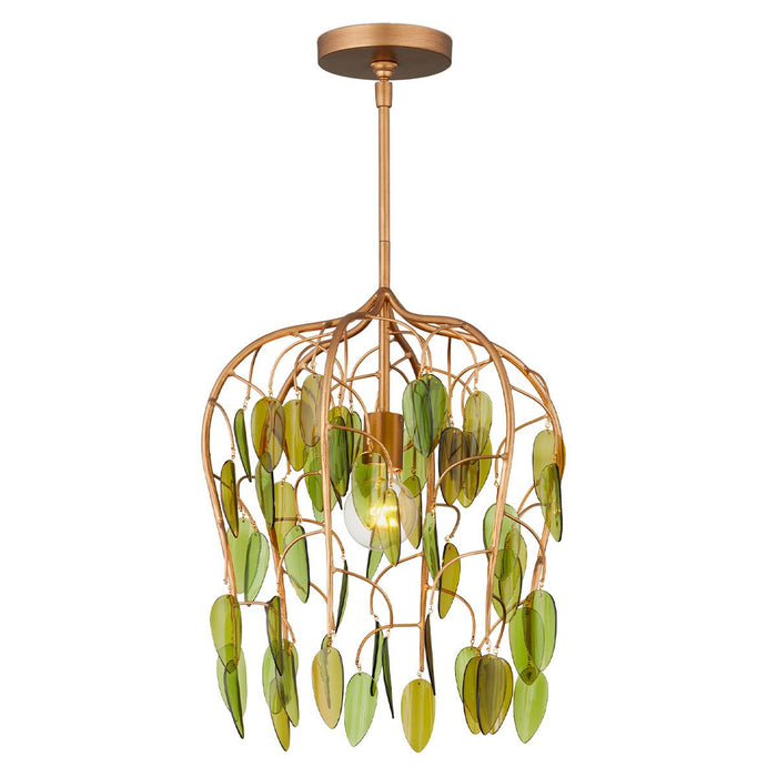 Calanis Green Glass Chandelier