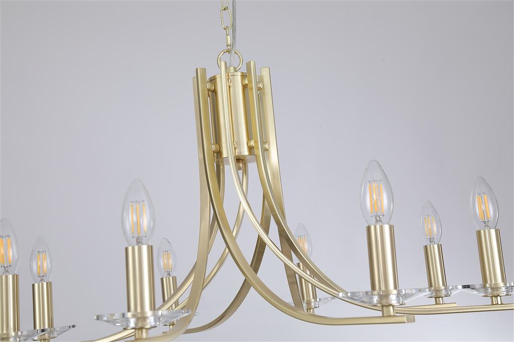 Lucca Gold 5 / 8 / 12 Arm Light Fitting