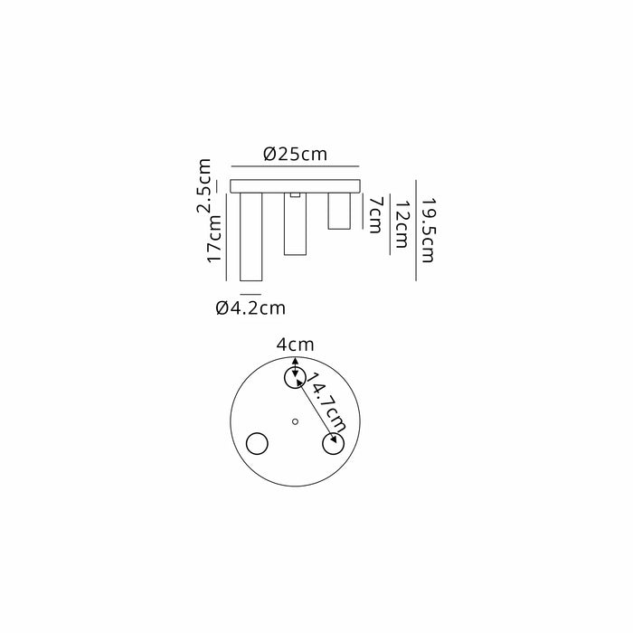Cavalla Round Flush Fitting 3 / 5 / 9 Light