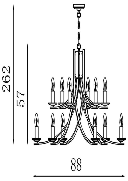 Lucca Gold 5 / 8 / 12 Arm Light Fitting