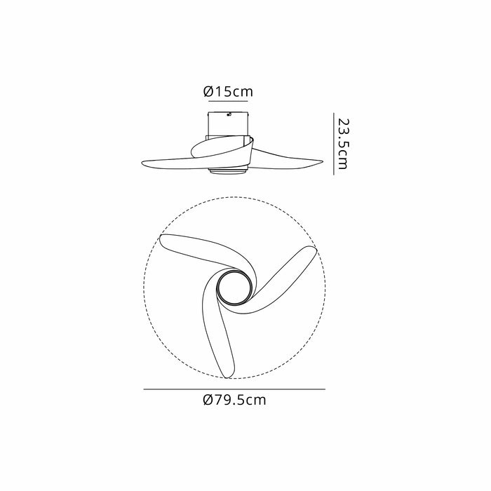 Maldive LED Ceiling Fan & Light (3 Sizes)