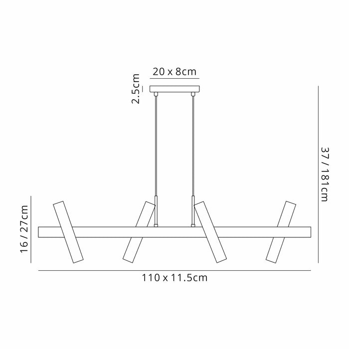 Cavalla Linear 6 & 10 Light Pendant