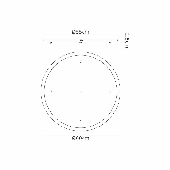 Melsa Round 3 & 5 Light Canopy Kit (FRAME ONLY)