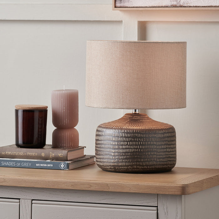 Roka Brown Table Lamp