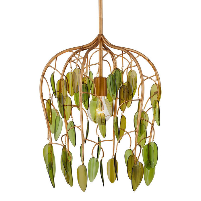 Calanis Green Glass Chandelier