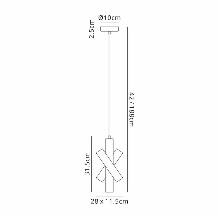 Cavalla Vertical 5 Light Pendant