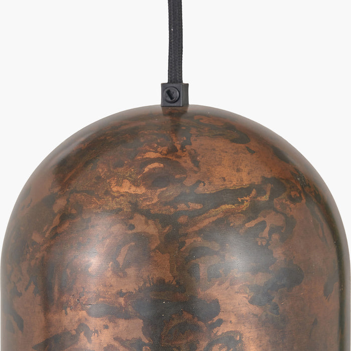 Canto Tall Domed Metal Pendant