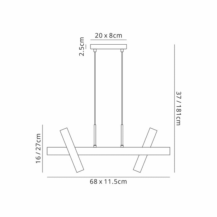 Cavalla Linear 6 & 10 Light Pendant