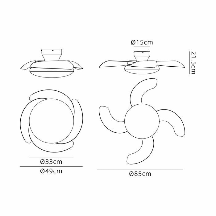 Guava LED Ceiling Fan & Light
