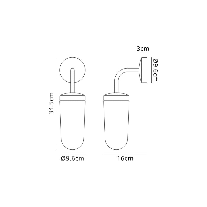 Comet IP44 Wall Light (Multiple Colours) 💧