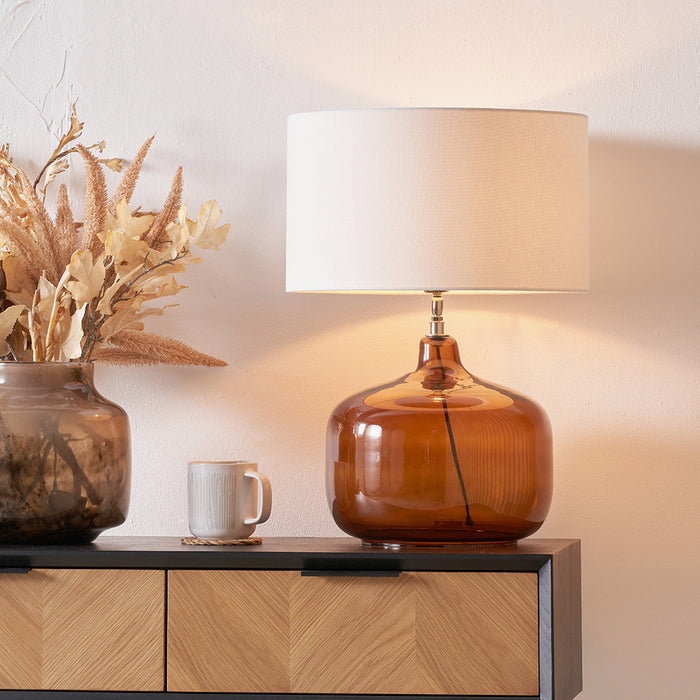 Trento Amber Table Lamp Base