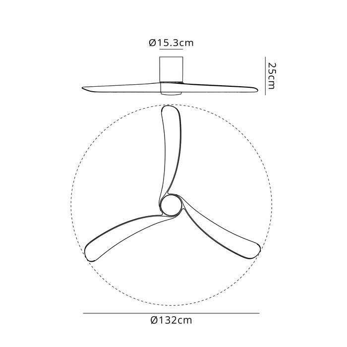 Miami Ceiling Light & Fan (Multiple Sizes)