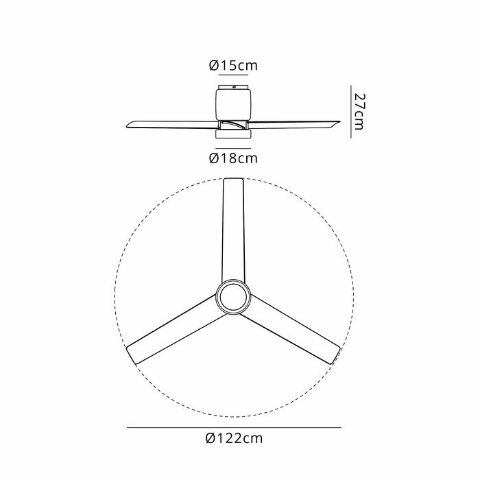 Hibiscus LED Ceiling Fan & Light