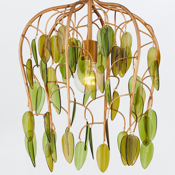 Calanis Green Glass Chandelier