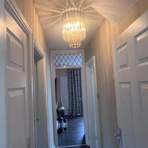 Belize Semi Flush - Clear Glass