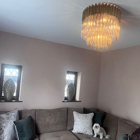 Belize Semi Flush - Clear Glass