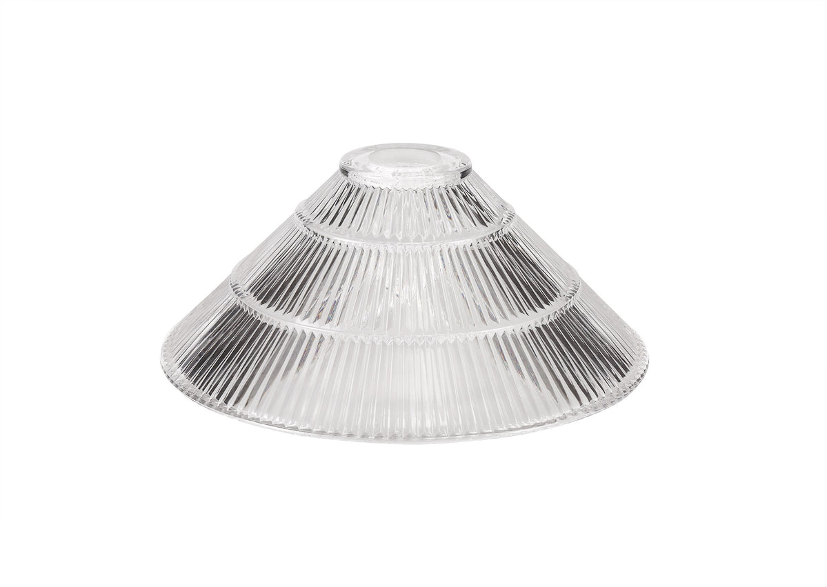 Jayme Ribbed Cone Glass Shade — Exclusive Lighting Ltd