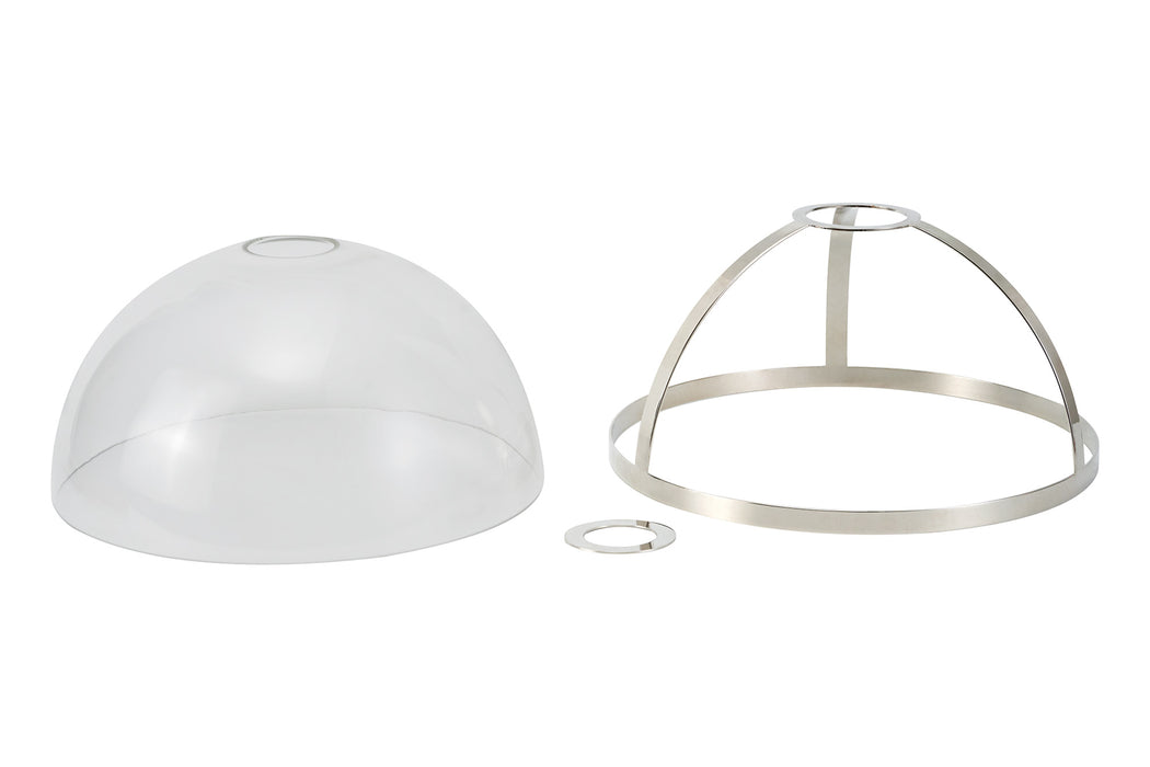 Jayme Metal & Clear Glass Shade