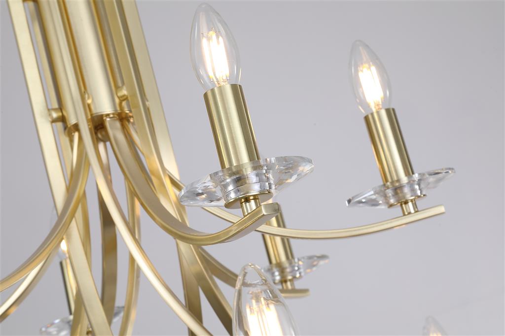 Lucca Gold 5 / 8 / 12 Arm Light Fitting