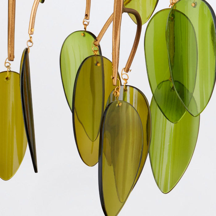 Calanis Green Glass Chandelier