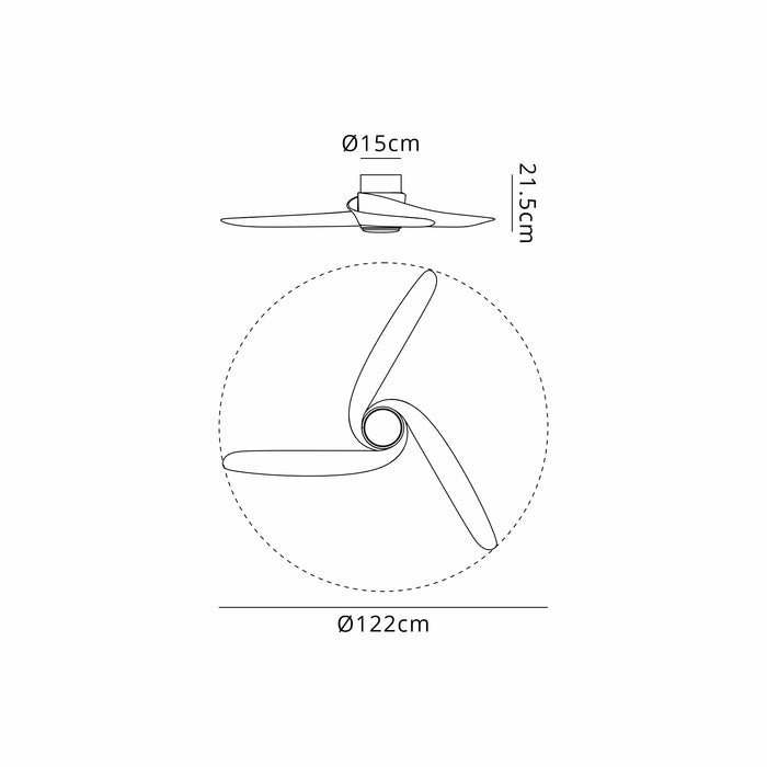 Maldive LED Ceiling Fan & Light (3 Sizes)