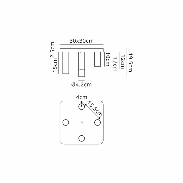Cavalla Square Flush Fitting