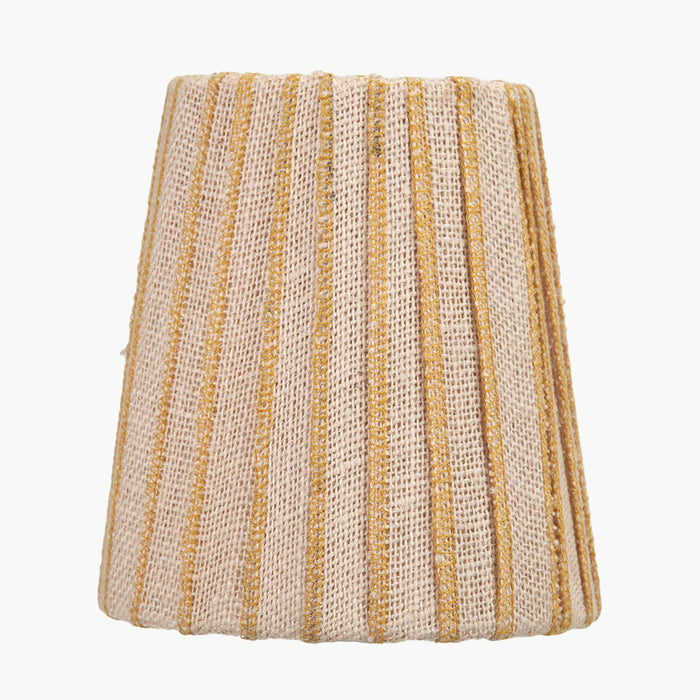 Sahara Yellow Striped Jute Clip On Shade