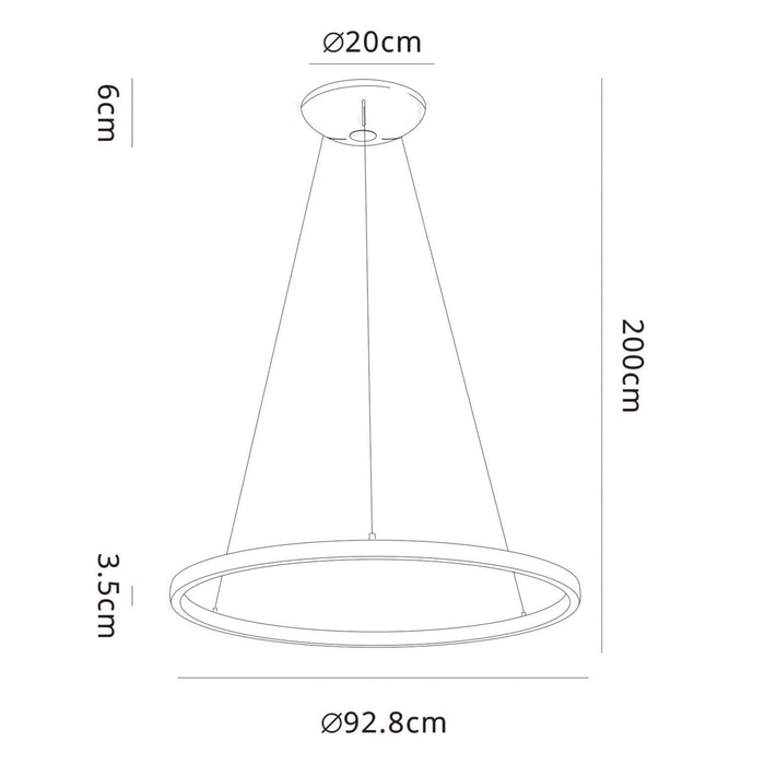 Cosmic LED Halo Pendant 92cm