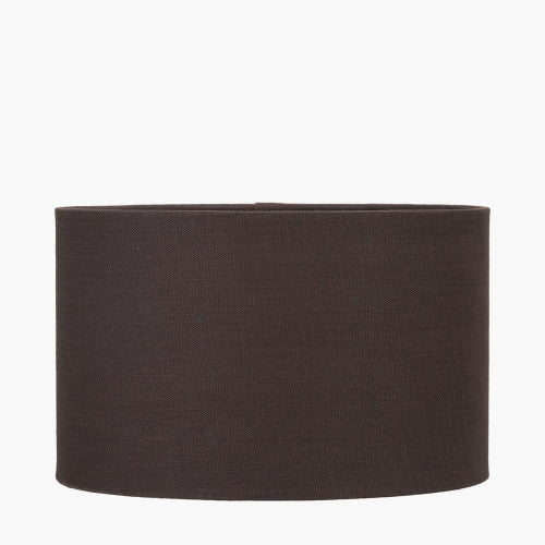 Rachel Bitter Chocolate Linen Drum Shade
