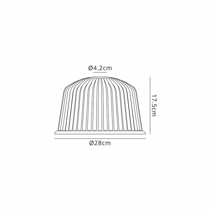 Krystos Ribbed Dome Glass Shade