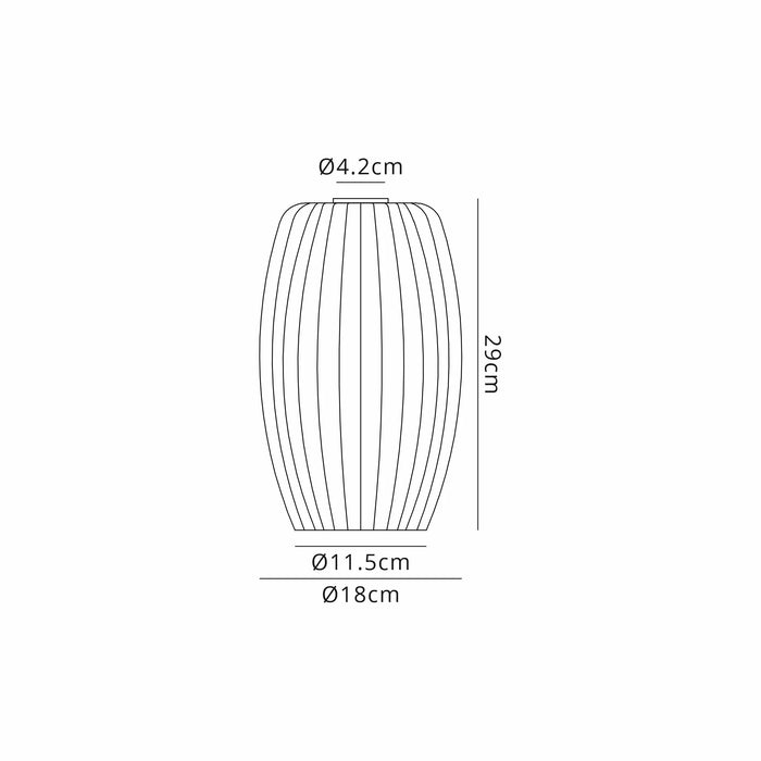 Krystos Ribbed Tubular Glass Shade