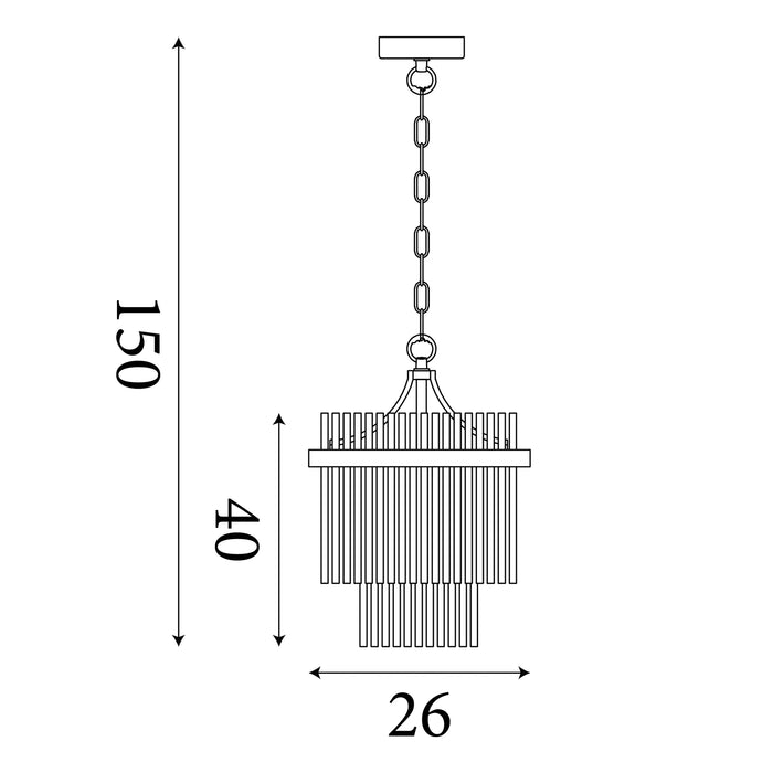 Lanza Small Crystal Pendant