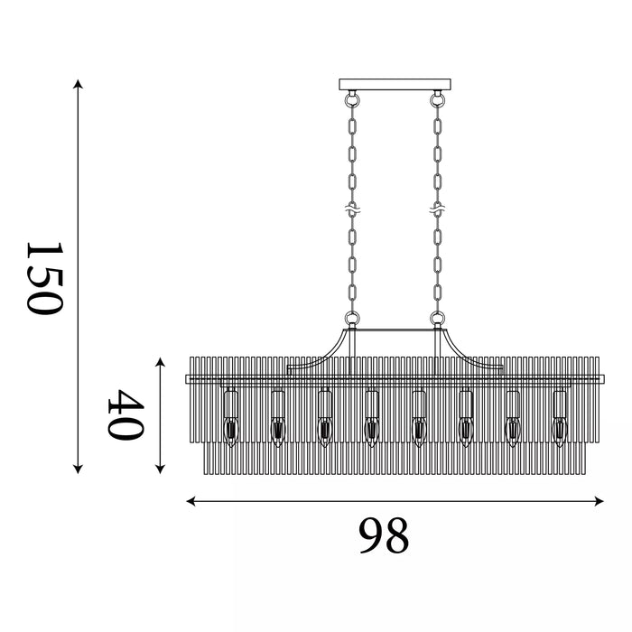 Lanza Crystal Bar Pendant